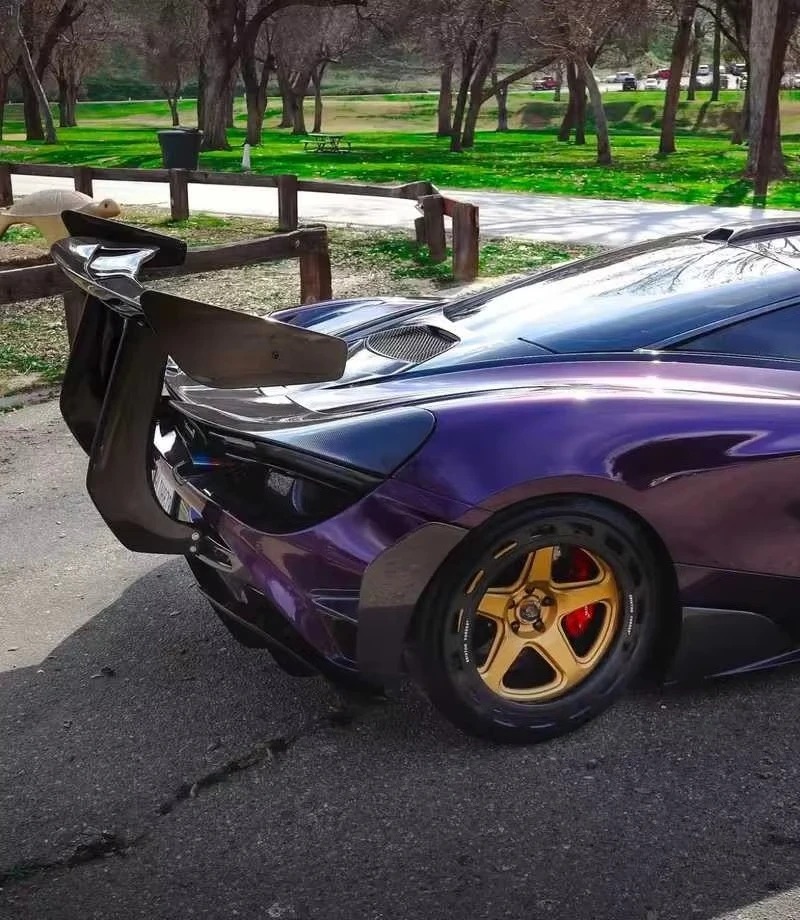 Dry Carbon GTR Senna Style Wing Rear Bumper Body Kit Spoiler for  720S